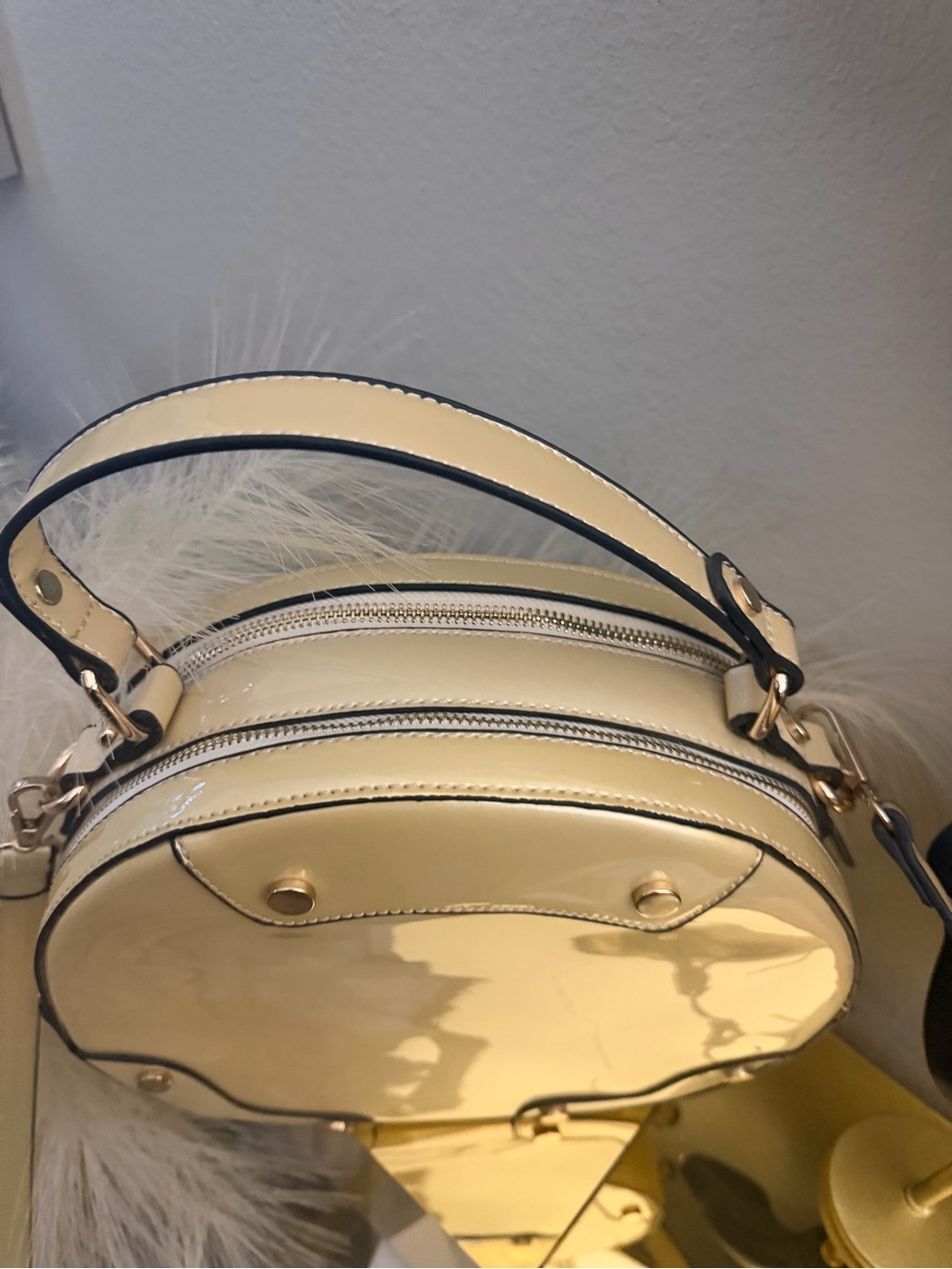 Soft Sage Cream Handbag | Minimal Chic Round Bag - Picture 11 of 15